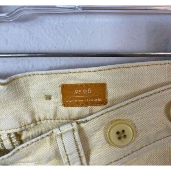 Anthropologie PILCRO AND THE LETTERPRESS Size 30 Solid Pale Yellow Pants - Picture 6 of 9